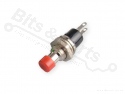 Push button contact mini round red NO